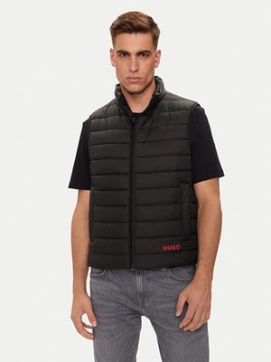 Hugo Erkek Slim Fit Dik Yaka Şişme Siyah Yelek 50517743-001