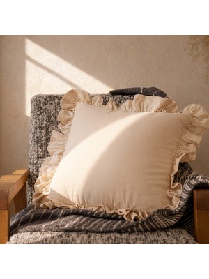 Evidea Soft Fancy Kırlent - Bej - 40X40 cm