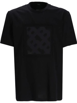 Boss Erkek Örme Kumaş Normal Kesim Siyah T-Shirt 50523380-001
