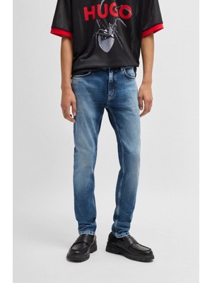 Hugo Erkek Ekstra Dar Kesim Denim Normal Bel Dar Paça Mavi Jeans 50530593-410