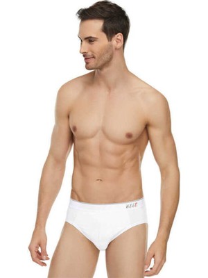 Tutku Elit 3'lü Kemerli Lüks Beyaz Erkek Slip Abani Classic-Beyaz-L