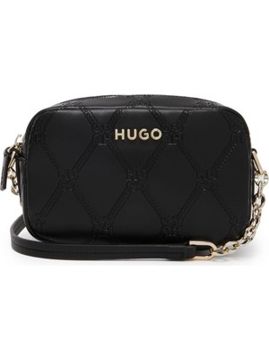 Hugo Kadın Ayarlanabilir Çapraz Askılı Logo Desenli Siyah Omuz Çantası 50523697-001
