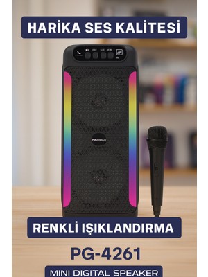 Ev ve Dış Mekan Kullanımına Uygun Rgb Işıklı Hoparlör - Lisinya