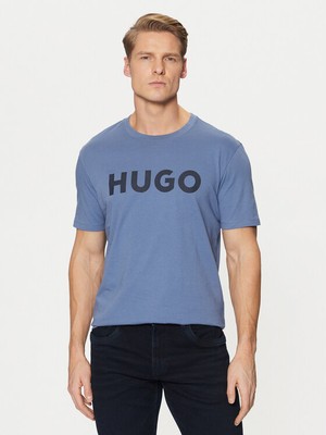 Hugo Erkek %100 Pamuklu Logolu Kısa Kollu Mavi1 T-Shirt 50467556-476