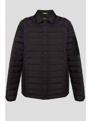 Boss Erkek Kol Cebi Logo Detaylı Polo Yaka Siyah Ceket 50542781-001