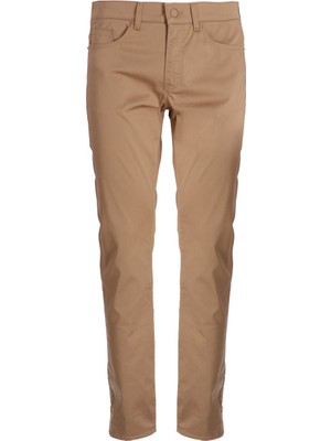 Boss Erkek Slim Fit Düğme Kapamalı Dar Paça Günlük Kahverengi Jeans 50520193-282