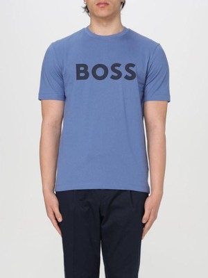 Boss Erkek Regular Fit Kısa Kollu Düz Bisiklet Yaka Mavi T-Shirt 50495742-479