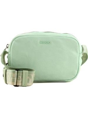 Hugo Kadın Marka Logolu Ayarlanabilir Omuz Askılı Yeşil Omuz Çantası 50511905-332