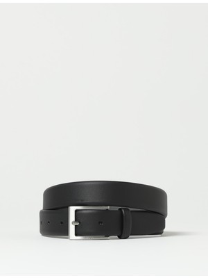 Boss Erkek Metal Tokalı Pürüzsüz Deri Siyah Kemer 50481068-002