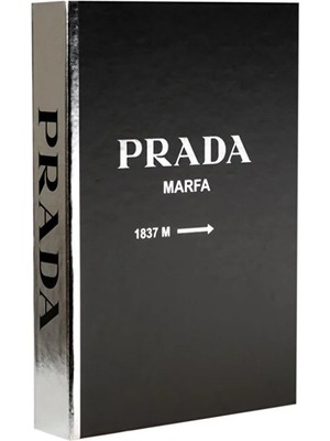 Prada Siyah Gümüş Dekoratif Kitap Kutusu