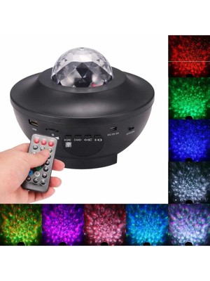 Yıldızlı Gökyüzü Projektörü Uzaktan Kumandalı Çocuklara Özel Şarjlı - Lisinya