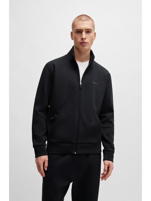 Boss Erkek Marka Logo Detaylı Regular Fit Uzun Kollu Siyah Sweatshirt 50506152-001