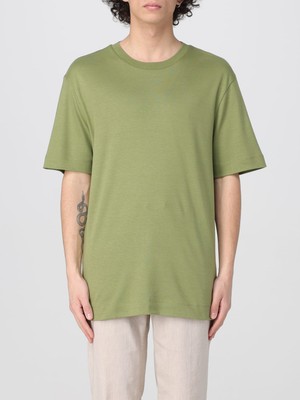 Boss Erkek %100 Pamuklu Logo Detaylı Bisiklet Yaka Kısa Kollu Yeşil T-Shirt 50536636-311