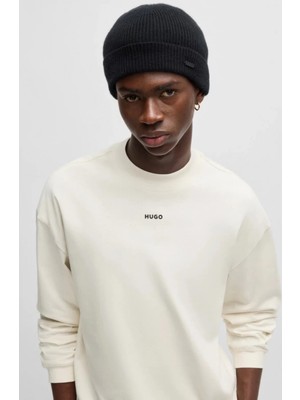 Hugo Erkek Pamuklu Marka Logolu Yuvarlak Yaka Ekru T-Shirt 50511029-121