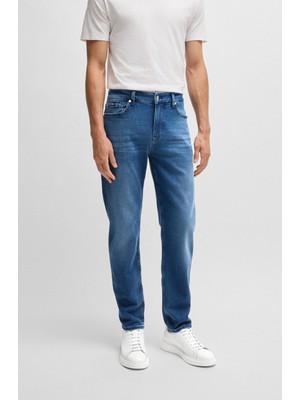 Boss Erkek Denim Normal Belli Düz Model Günlük Kullanım Lacivert Jeans 50520854-420