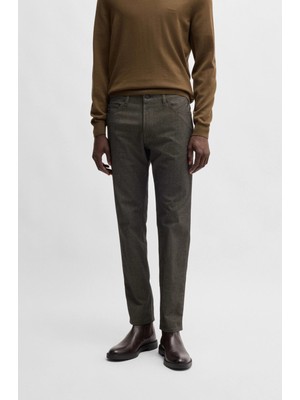 Boss Erkek Klasik Kesim Rahat Bej Pantolon 50524408-275