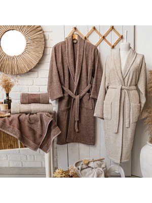 Schafer Home Sally Jakarlı Banyo Seti 6 Parça-Bej/ekru