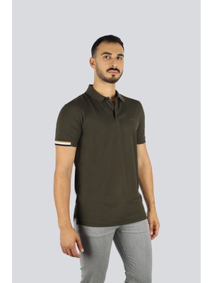 Boss Erkek Pamuklu Polo Yakalı Düğme Kapamalı Kısa Kollu Yeşil Polo Yaka T-Shirt 50467113-342