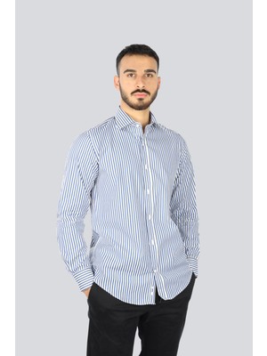 Paul & Shark Erkek Regular Fit Çizgi Desenli Uzun Kollu Çok Renkli Gömlek 25413032CF-V92