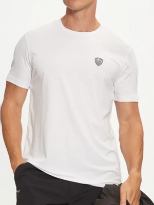 EA7 Erkek Regular Fit Yuvarlak Yaka Kısa Kollu Beyaz1 T-Shirt 8NPT16 PJRGZ-U1105
