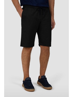 Paul & Shark Erkek Normal Bel Pamuklu Regular Fit Siyah Şort C0P1237-011