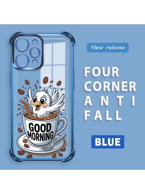 HONTINGA Xiaomi Redmi 12 4g ile Uyumlu Şeffaf Kılıfı Düşüme Önleyici Basitlik Anti Düşme Kamera Korumali Kuş Desen Yumuşak Silikon Telefon Kılıfı Kadın ve Erkek Için Uygundur K3-0216