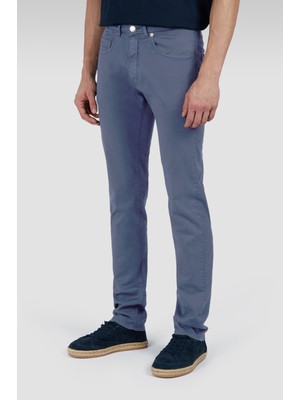 Paul & Shark Erkek Regular Fit Pamuklu Normal Bel Düz Paça Mavi Pantolon 25414021-635