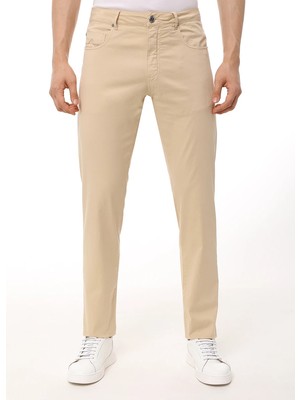 Paul & Shark Erkek Pamuklu Regular Fit Normal Bel Daralan Paça Kum Pantolon 25414044-203