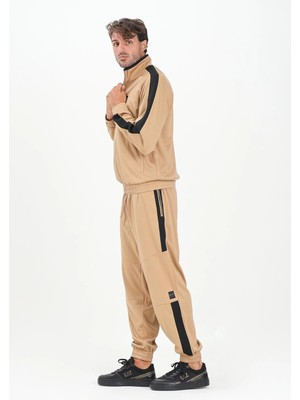 EA7 Erkek Normal Bel Bilek Boy Lastikli Çizgi Desen Cep Detay Bej Eşofman Altı 7M000622 AF17089-U6171