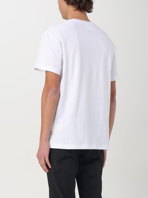 Erkek Bisiklet Yaka Kısa Kol Versace Yazı ve Desenli Beyaz T-Shirt 78GAHC05CJ01C-G03