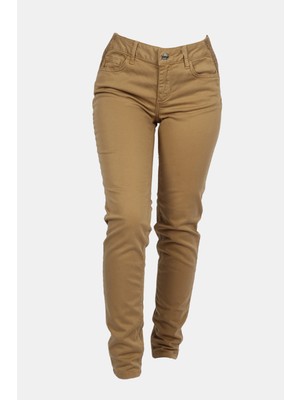 Liu Jo Kadın Örme Kumaş  Normal Bel Kısa Paça Düz Model Kahverengi Pantolon WF3166T3045-71320