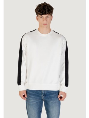 Armani Exchange Erkek Regular Fit Pamuklu Bisiklet Yaka Uzun Kollu Beyaz Sweatshirt XM001296 AF10818-U0009