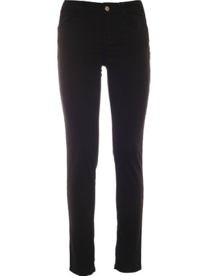 Liu Jo Kadın Örme Kumaş  Normal Bel Kısa Paça Düz Model Siyah Pantolon WF3166T3045-22222