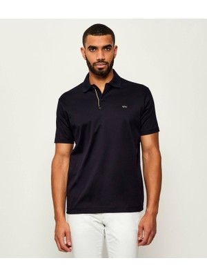 Paul & Shark Erkek Kısa Kollu Polo Yaka Düğme Kapamalı Mavi-Gold Polo Yaka T-Shirt 15311726-50E
