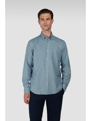 Paul & Shark Erkek Regular Fit %100 Pamuk Kareli Uzun Kollu Çok Renkli Gömlek 15313048-S70