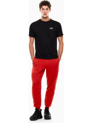 EA7 Erkek Pamuklu Bisiklet Yaka Kısa Kollu Siyah T-Shirt 7M000956 AF10375-UC001