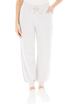 EA7 Kadın Yüksek Bağlamalı Bel Lastikli Paça Cep Detay Rahat Kesim Açık Mavi Eşofman Altı 7W000193 AF12643-U9001