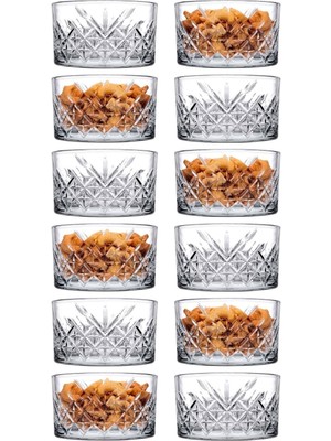 PremiumPort 12'li Timeless Çerezlik Kase Seti - 225CC, Şık ve Kullanışlı Tasarım