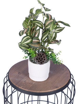 Yapay Çiçek Sitesi Beton Saksıda Yapay Bitkili Tanzimler Model 8