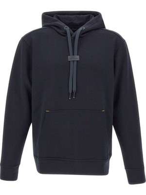 Paul & Shark Erkek Regular Fit Kapüşonlu Yaka Uzun Kollu Lacivert Sweatshirt 15311852-050