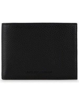 Emporio Armani Erkek Kapamasız Bölmeli Deri Siyah Cüzdan Y4R166 Y068E-80001