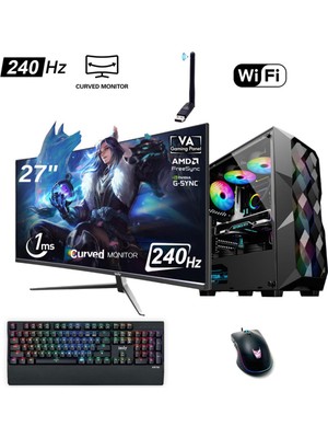 İzoly Kadabra Y I5-12400F 16GB 256GB M.2 Nvme Rx 580 8gb 27" 240Hz Oyuncu Masaüstü Bilgisayarı