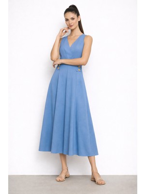 Centilmen Dizayn Kemer Detaylı Elbise 4305