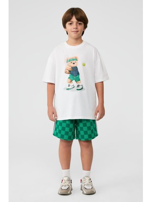 Bg Store Erkek Çocuk Beyaz Tshirt