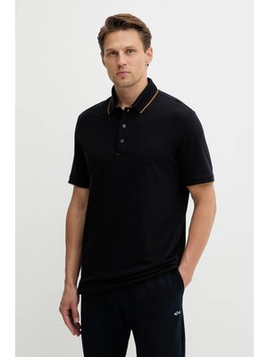 Paul & Shark Erkek Kısa Kol Polo Yaka Pamuklu Düğme Kapama Lacivert Polo Yaka T-Shirt 15311716-050