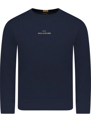 Paul & Shark Erkek Pamuklu Uzun Kol Dokuma Günlük Kullanım Lacivert Sweatshirt 14311897-50E