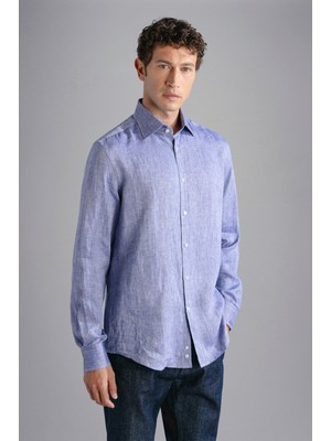 Paul & Shark Erkek Uzun Kollu Rahat Kesim Lacivert Gömlek 24413098CF-013