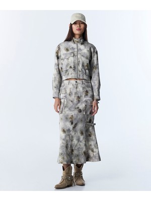 Twist GÖRSEL BASKILI VOLANLI MİDİ ETEK TS1260004062030