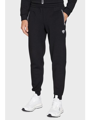 EA7 Erkek Normal Bel Slim Fit Dar Paça Siyah Eşofman Altı 8NPP63 PJ4EZ-1200