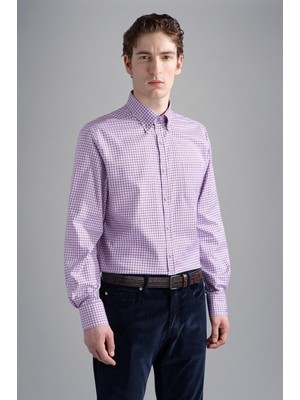 Paul & Shark Erkek Regular Fit Uzun Kollu Desenli Gömlek Yaka Çok Renkli Gömlek 14313152R-S73